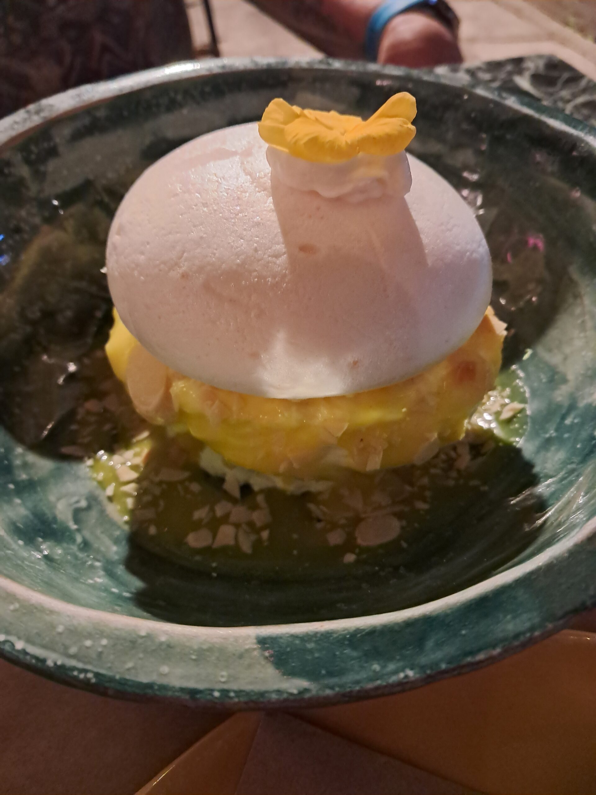 Vegan meringue dessert from Winners Vegan Restaurant at Niki Athens Hotel