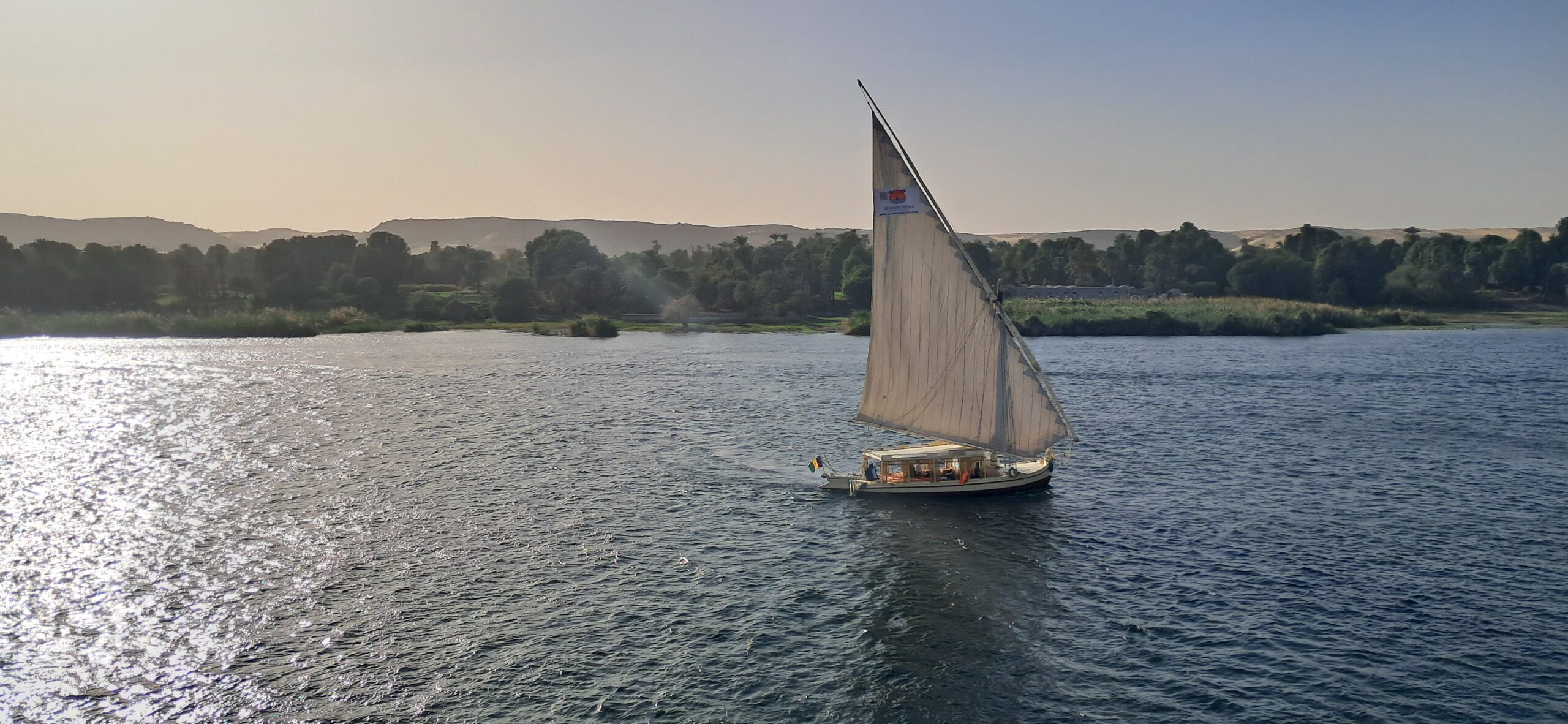 A felucca sailing on the Nile