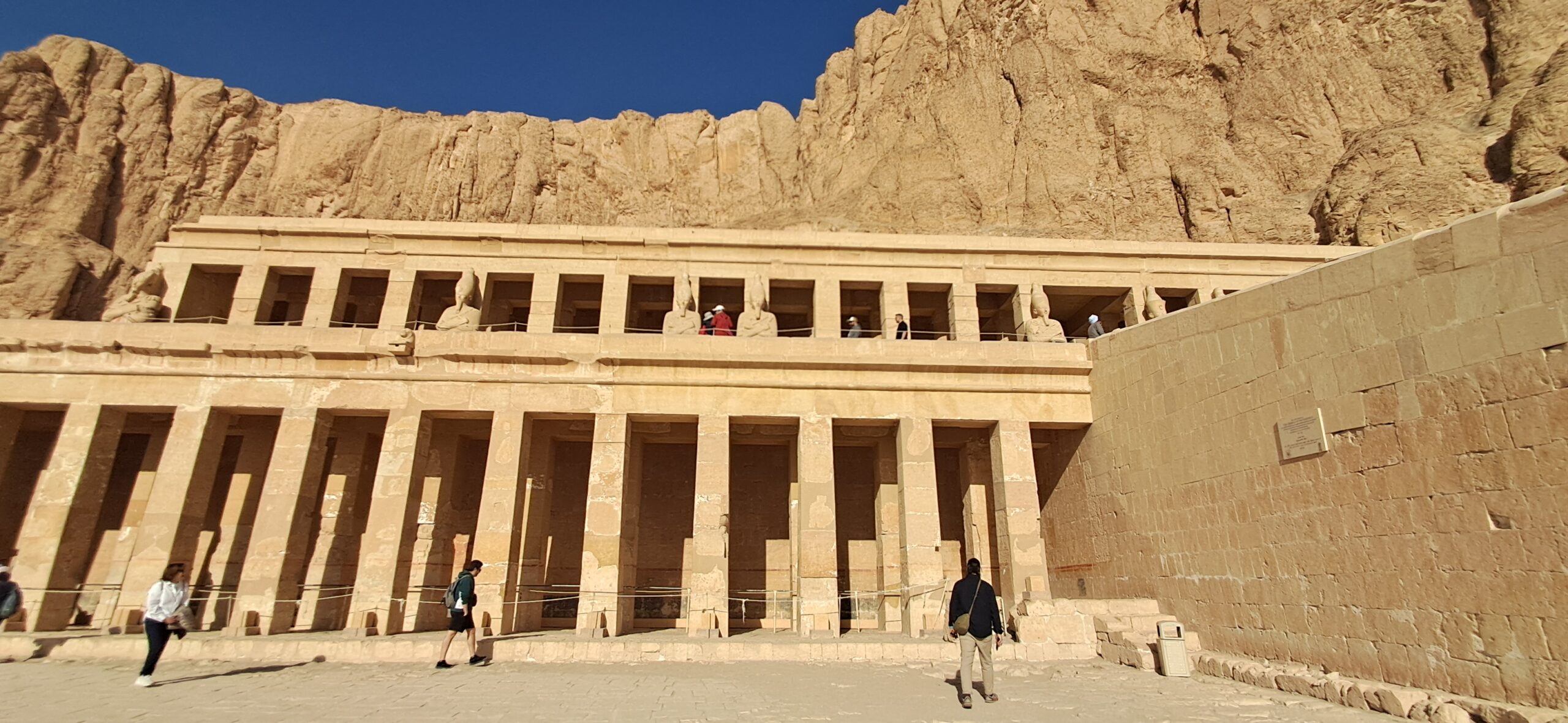 The Temple of Hatshepsut rising against the cliffs at Luxor, a highlight on many Egypt tours