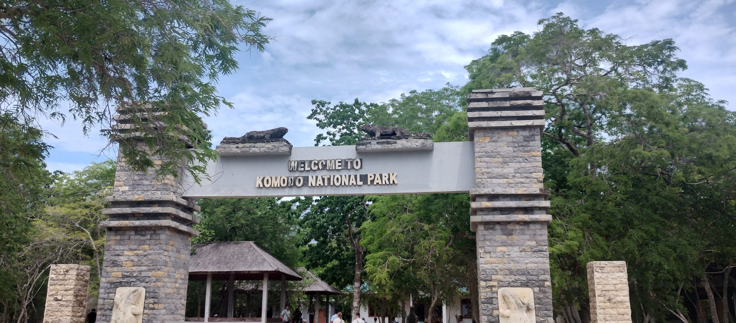 Entrance gate to Komodo National Park on Komodo Island