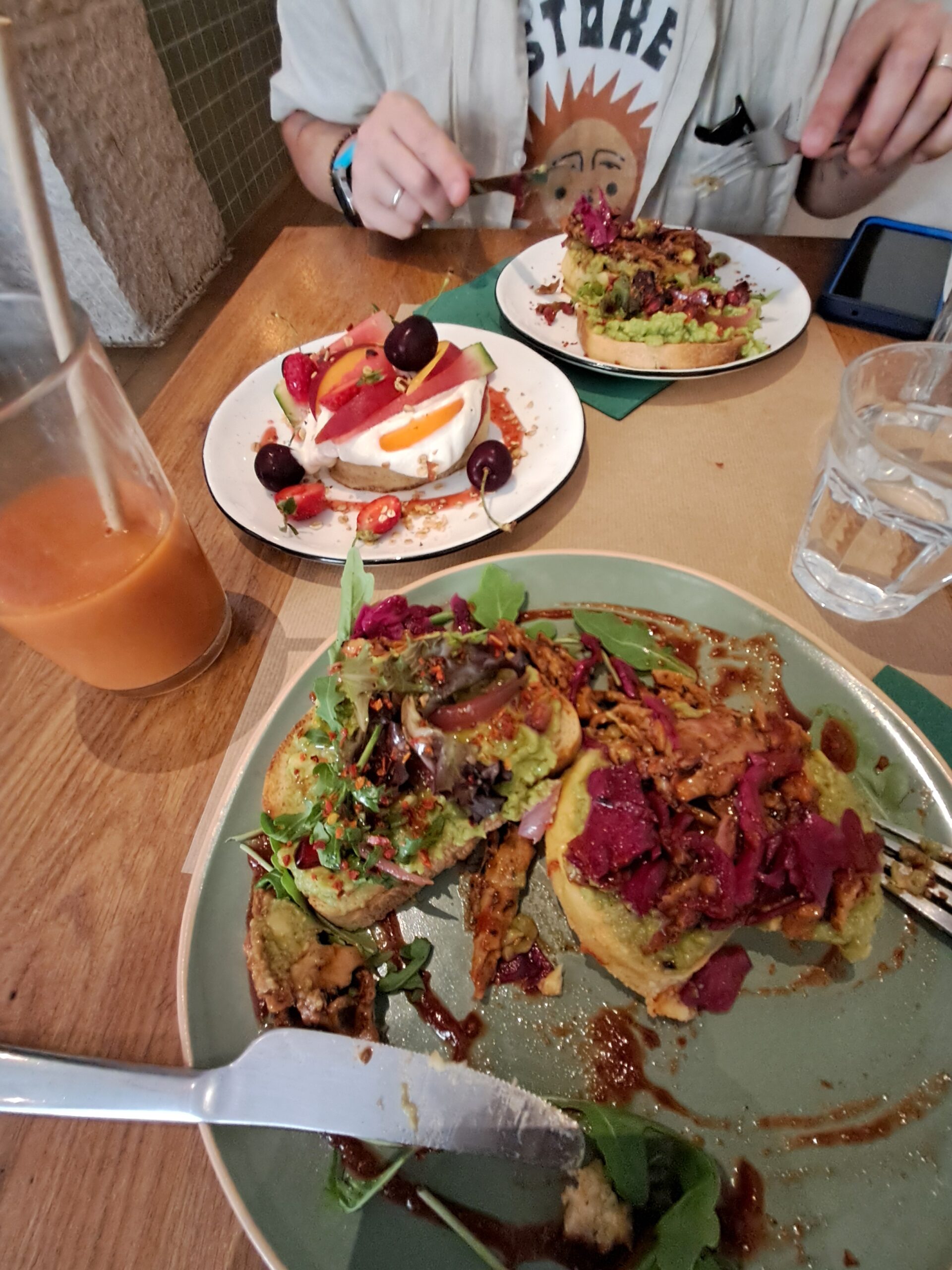 A vegan feast of mains and dessert at Paper Plane in Nice