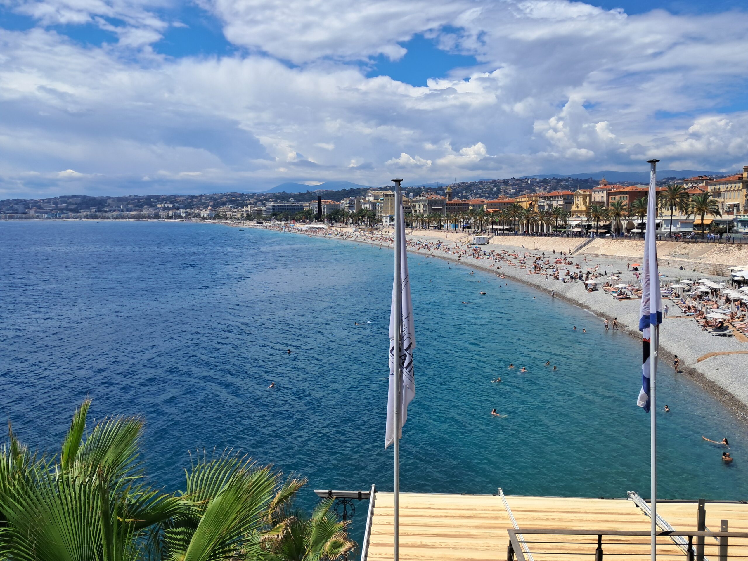 The Promenade des Anglais and the blue bay of Nice