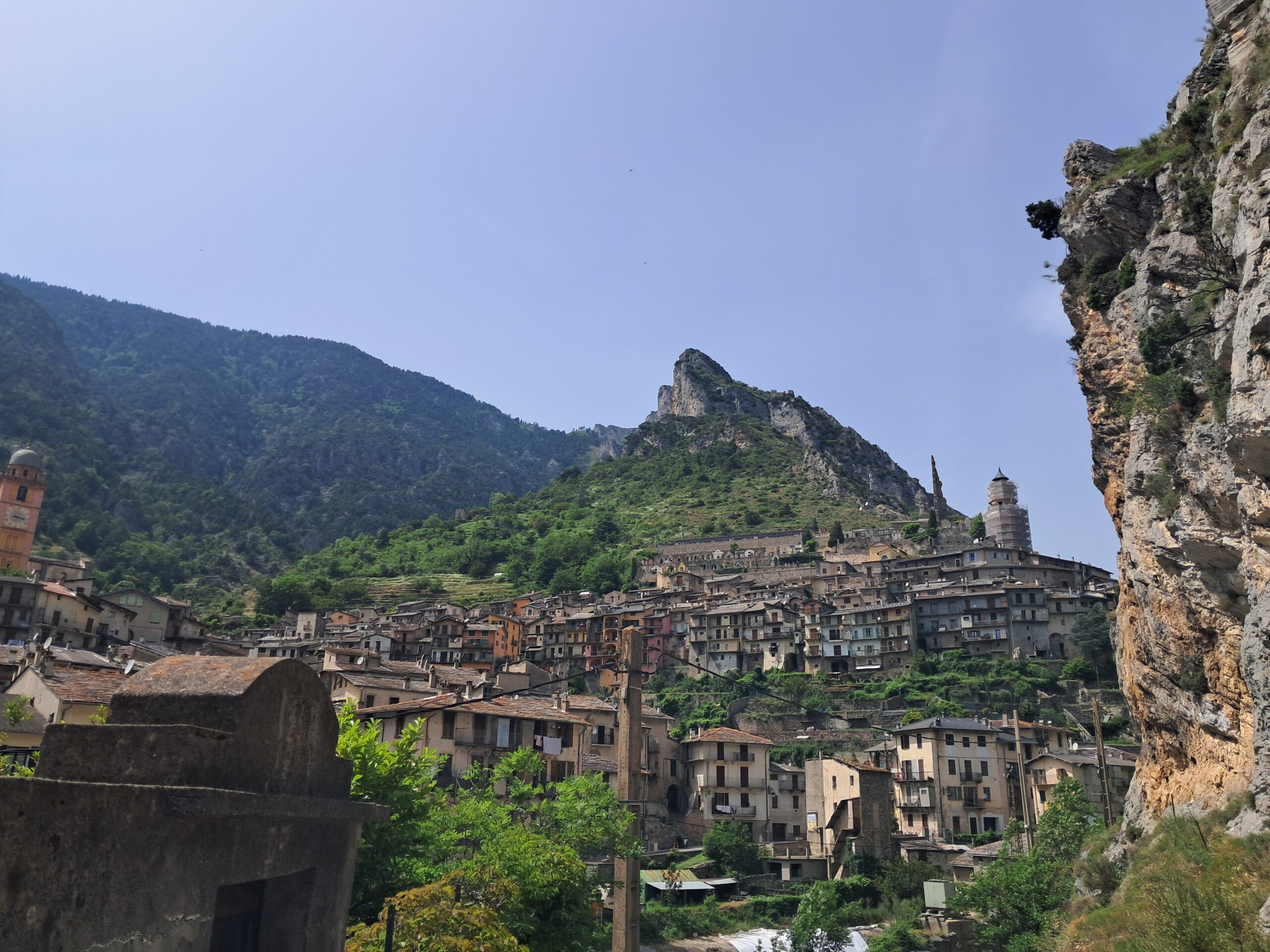 The medieval village of Tende in the mountains, reached by the Train des Merveilles