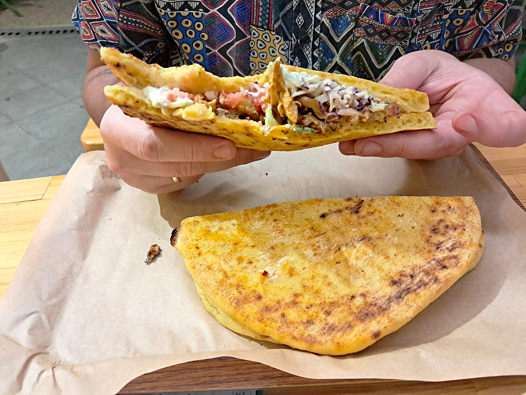Vegan souvlaki from Rhino Vegan Beat Athens