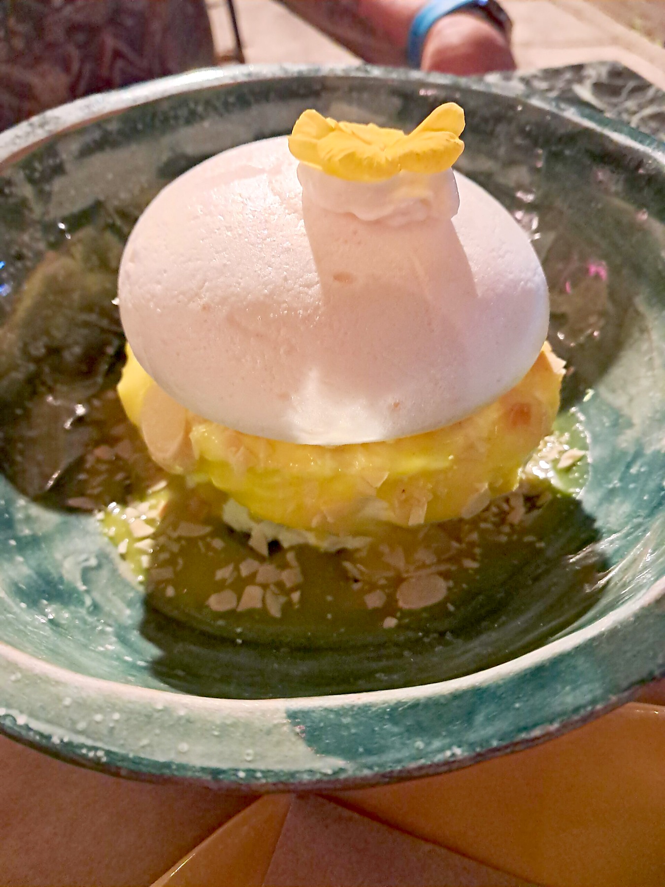 Vegan meringue dessert from Winners Vegan Restaurant at Niki Athens Hotel